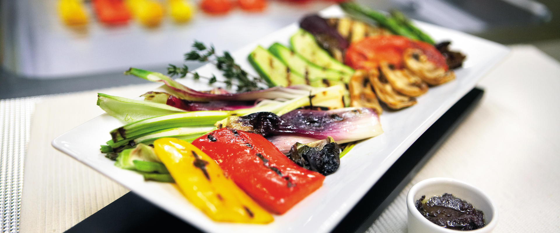 Grilled Vegetables with Olive Spread