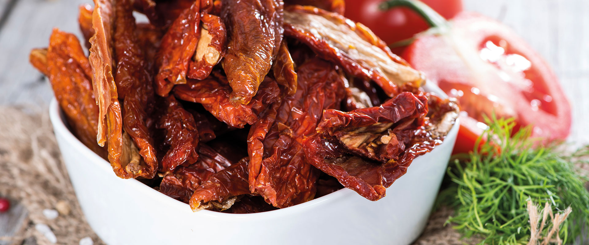 Box of sun-dried tomatoes