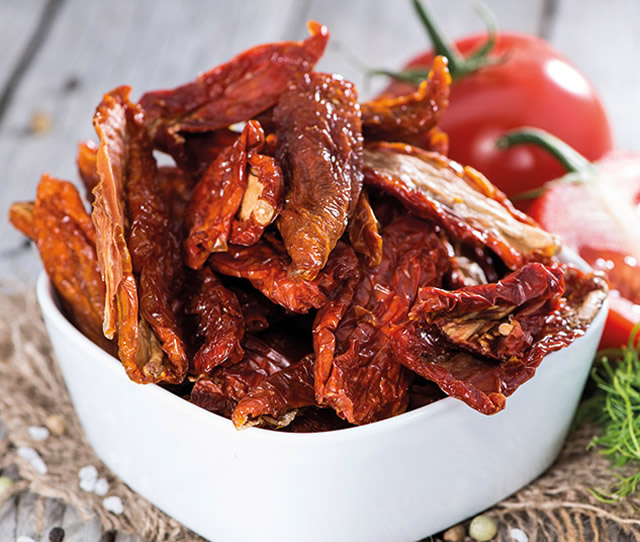 Box of sun-dried tomatoes