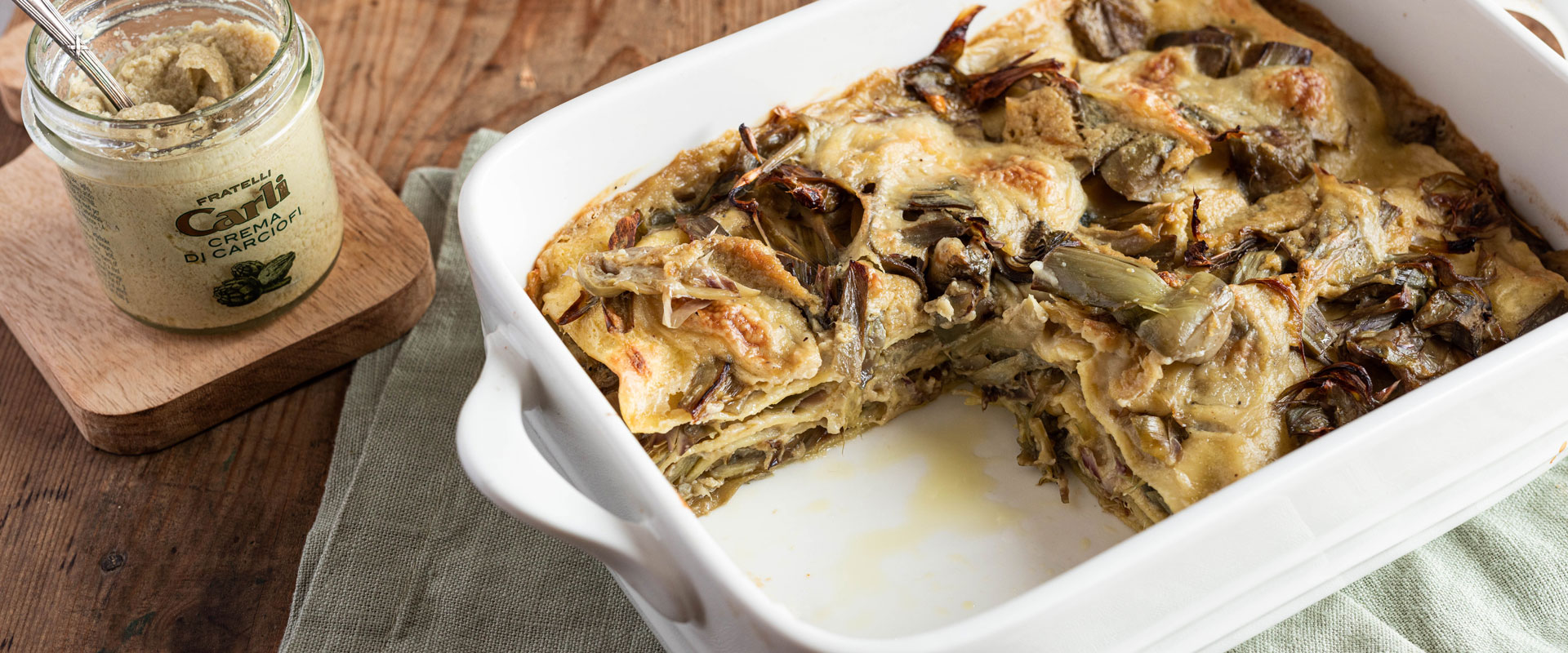 Lasagne with Artichoke Spread