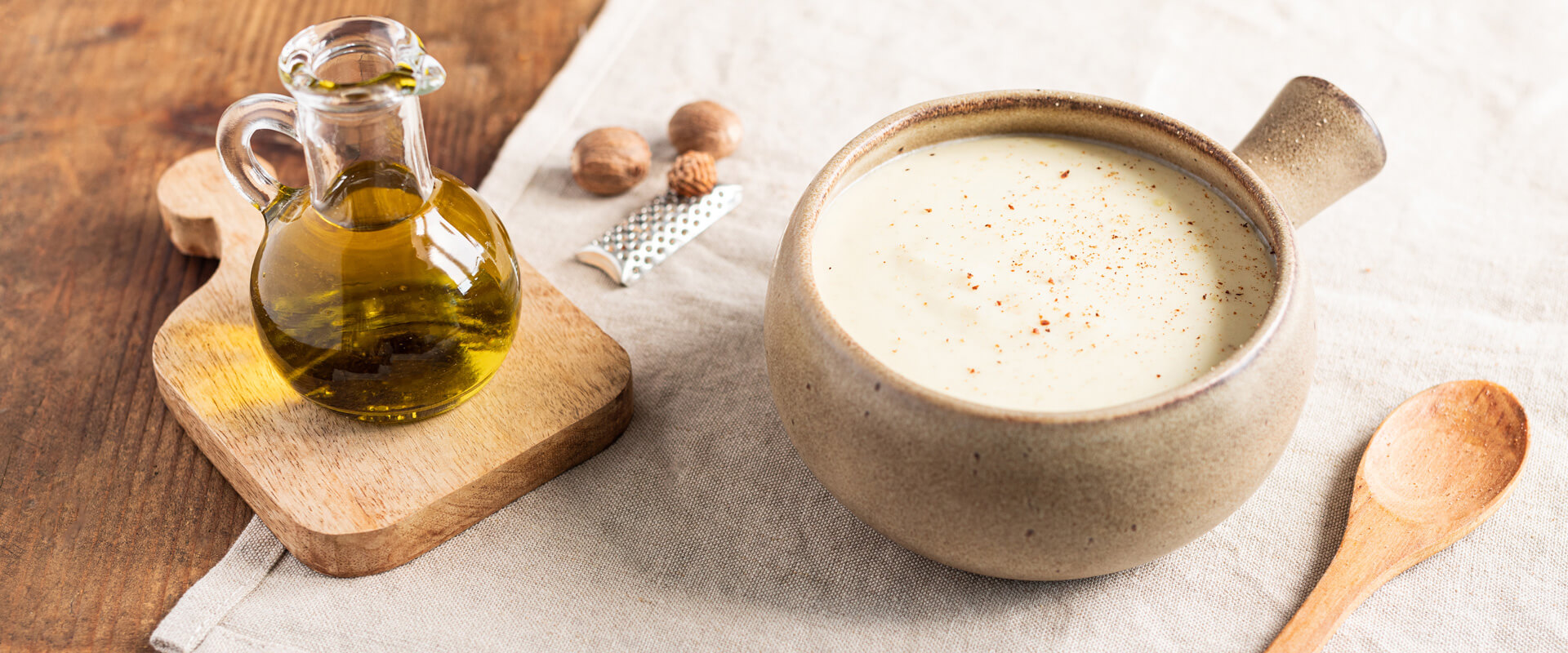 butter-free béchamel with carli extra virgin olive oil