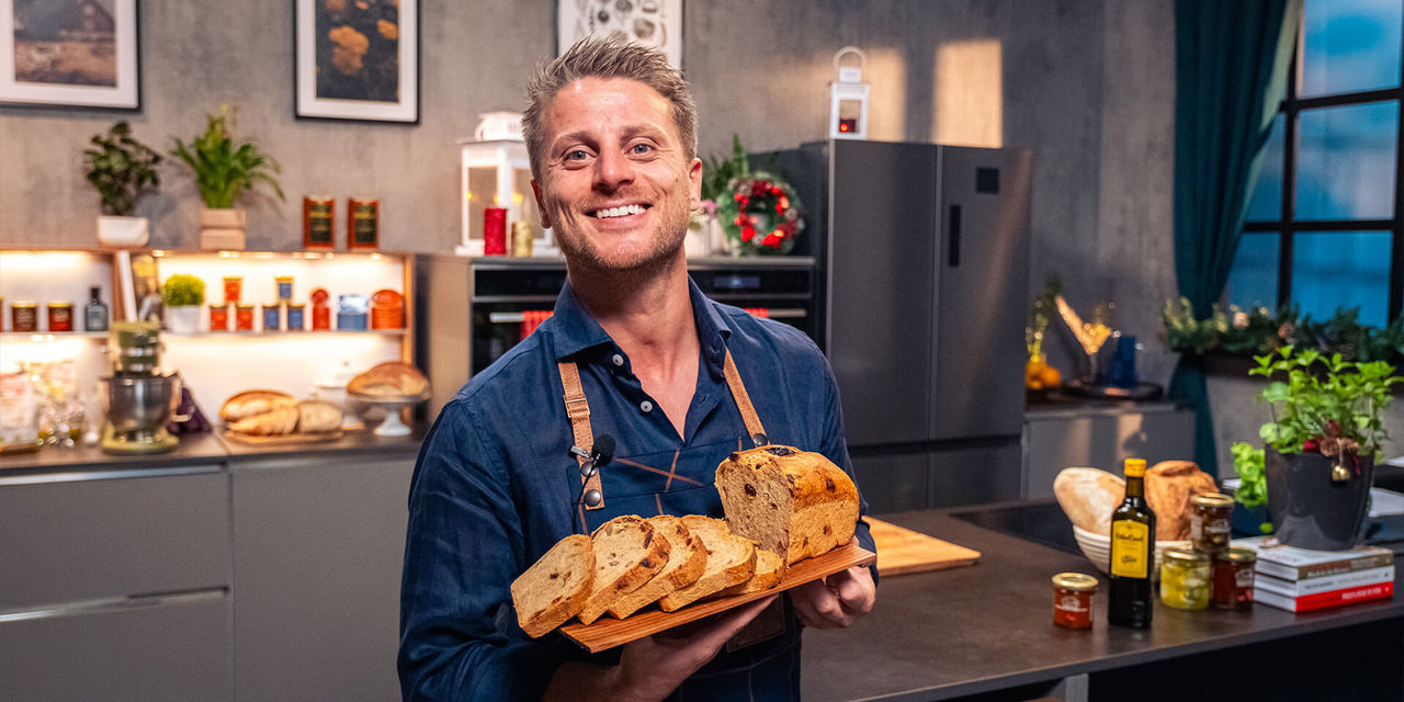 Fulvio Marino’s bread terrine with Fratelli Carli artichoke hearts and aromatic olives