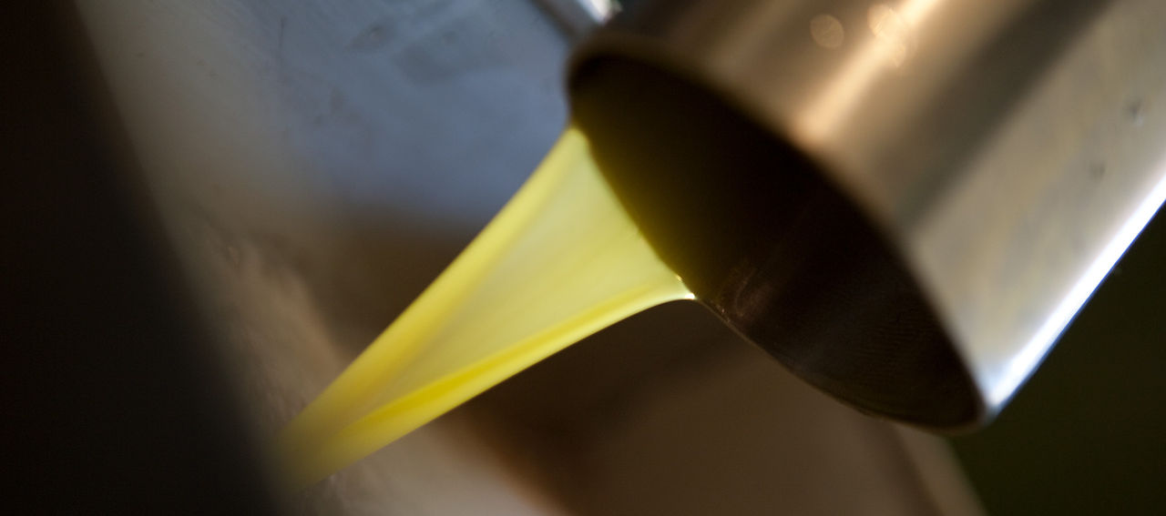 Final olive processing phase at the Fratelli Carli olive mill