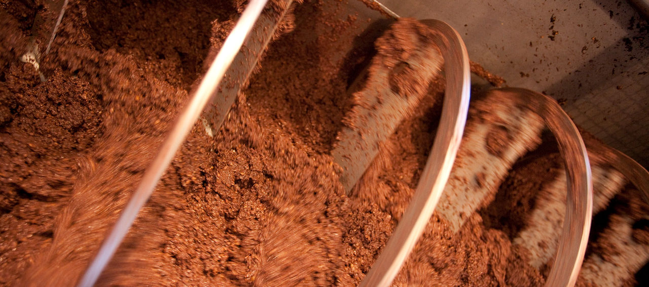 Malaxation phase at the Fratelli Carli olive mill