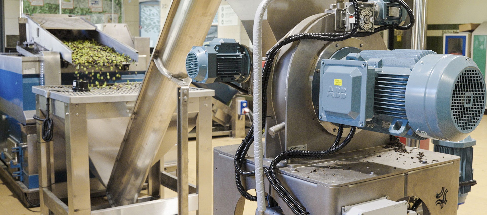 Crushing stage in the new Fratelli Carli olive mill