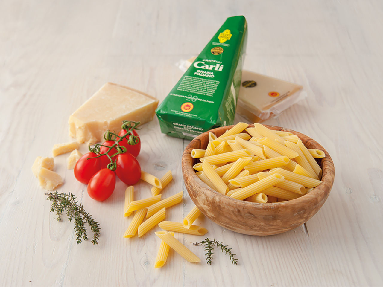 penne and other ingredients