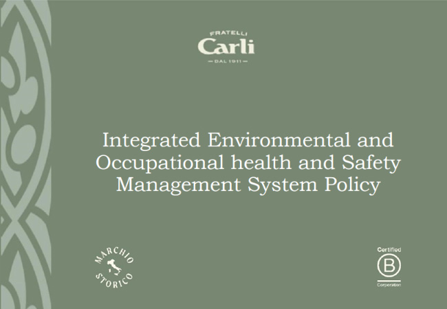 Integrated Environmental and Occupational health and Safety Management System Policy