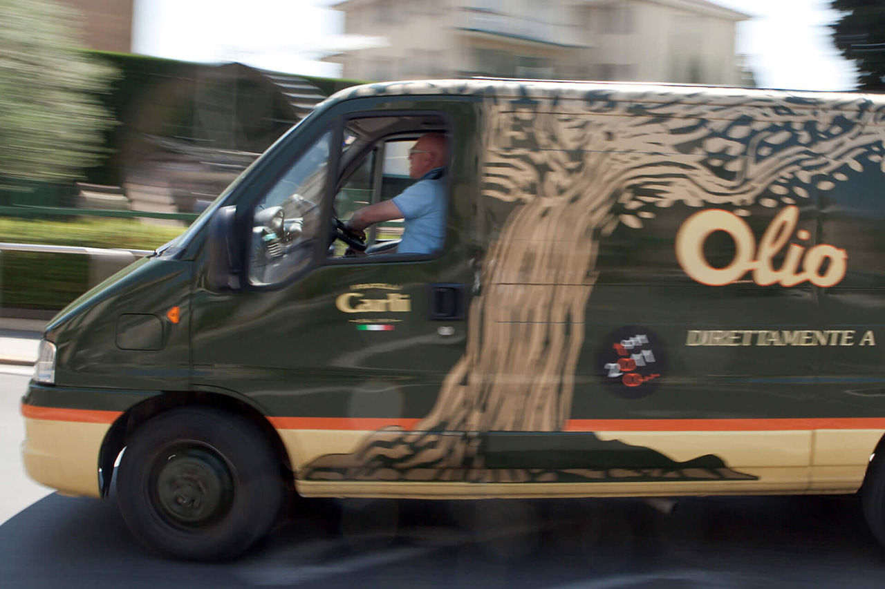 Carli van in motion