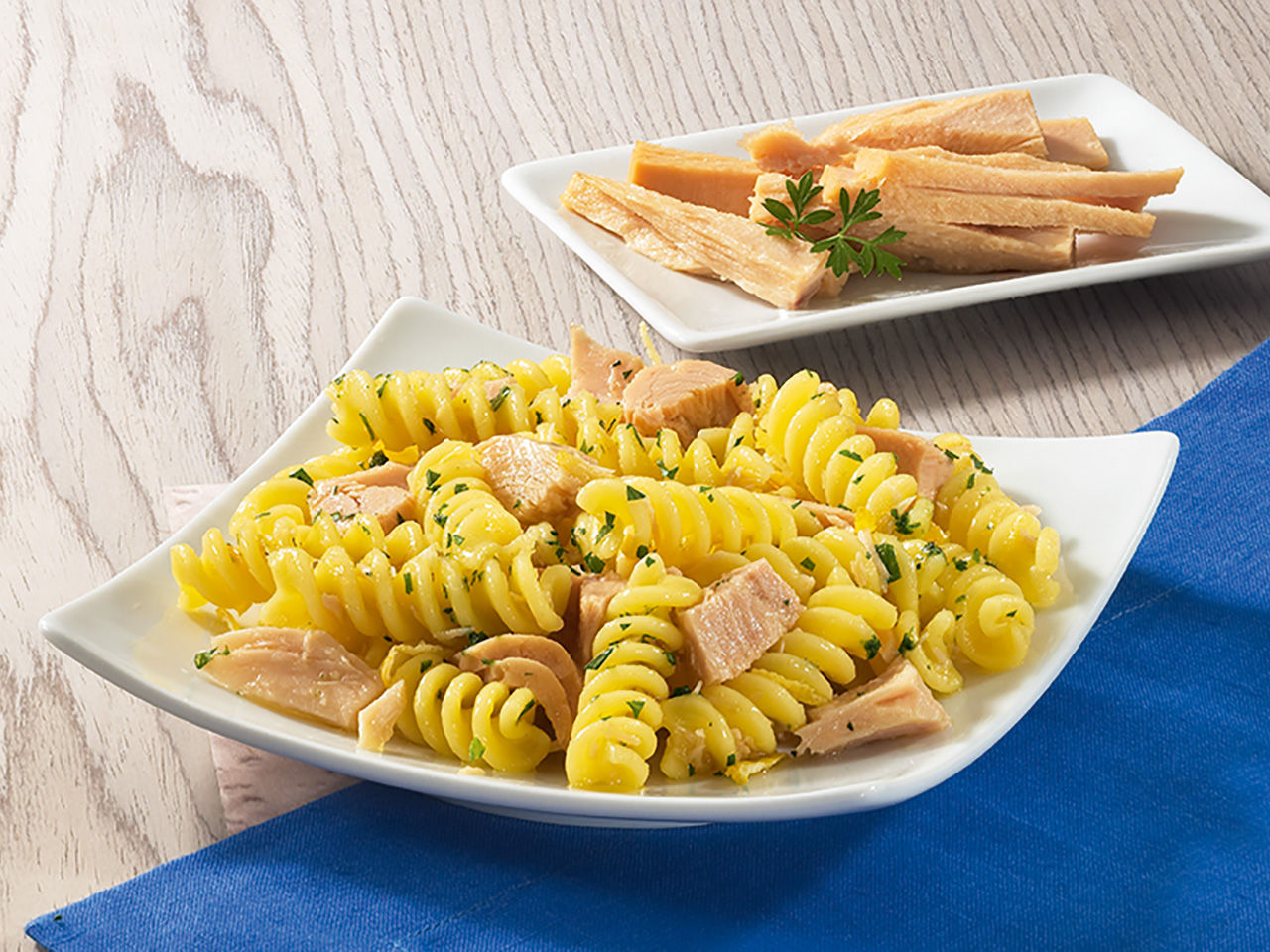 fusilli with tuna