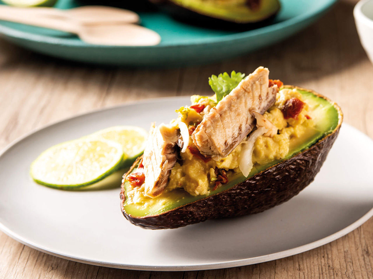 Mackerel on avocado