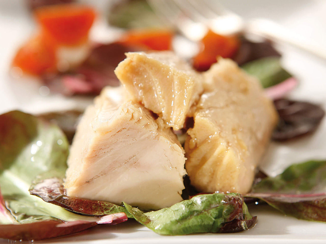 Tuna on salad